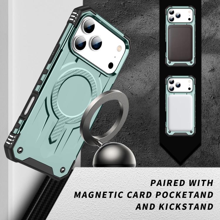 For iPhone 17 Pro Max Straship MagSafe TPU Hybrid PC Phone Case(Midnight Green)
