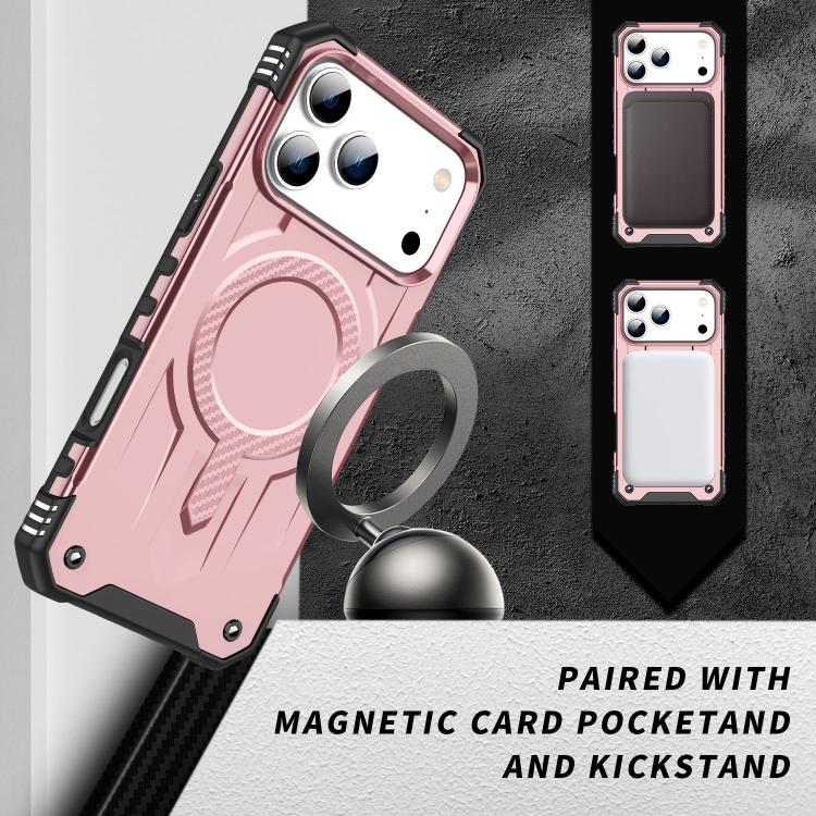 For iPhone 17 Pro Straship MagSafe TPU Hybrid PC Phone Case(Rose Gold)