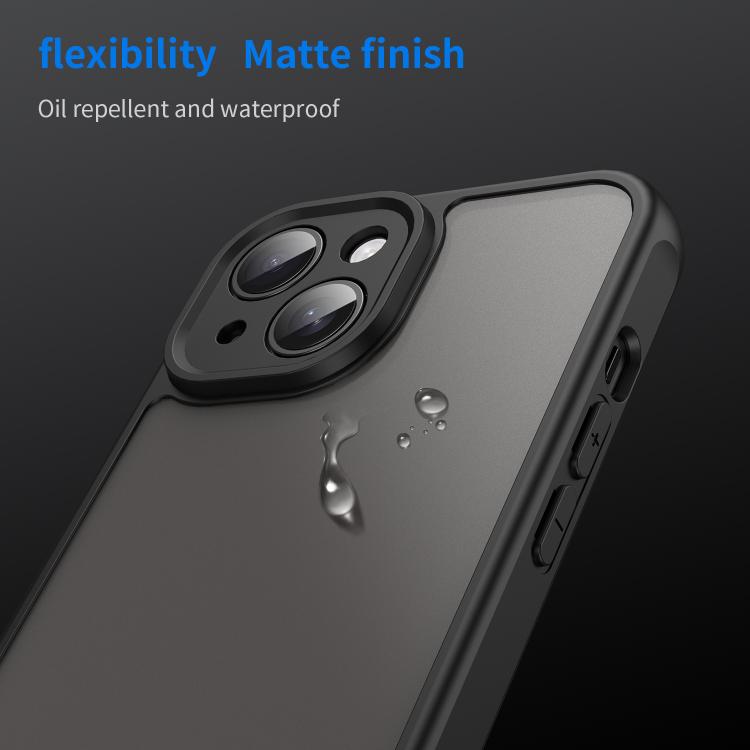 For iPhone 14 Fan Dun Series TPU Hybrid PC Frosted Phone Case(Black)
