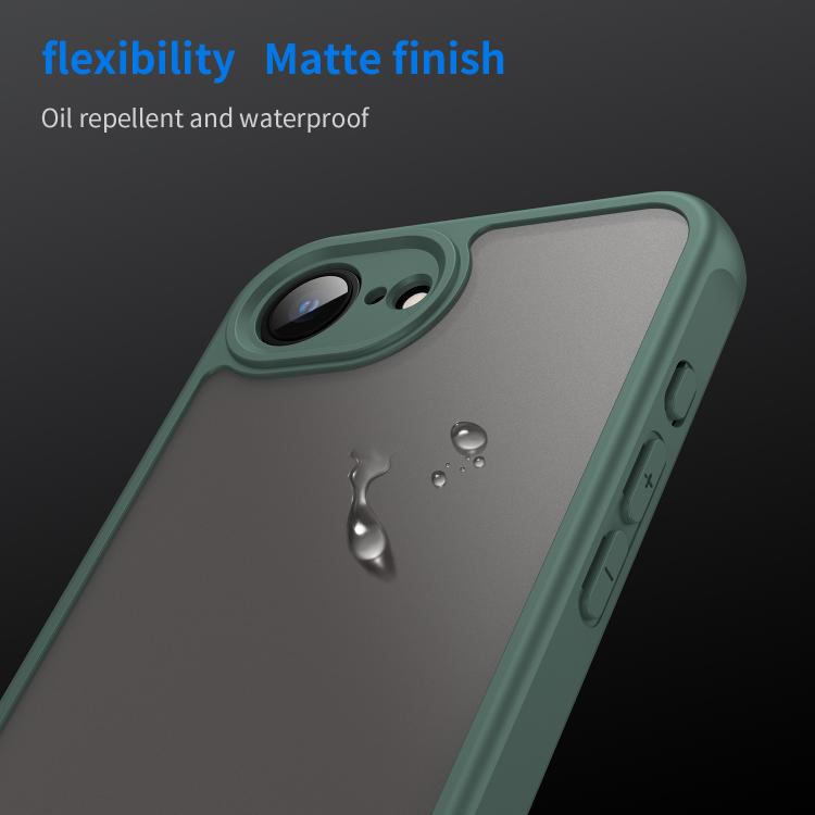 For iPhone 16e Fan Dun Series TPU Hybrid PC Frosted Phone Case(Green)