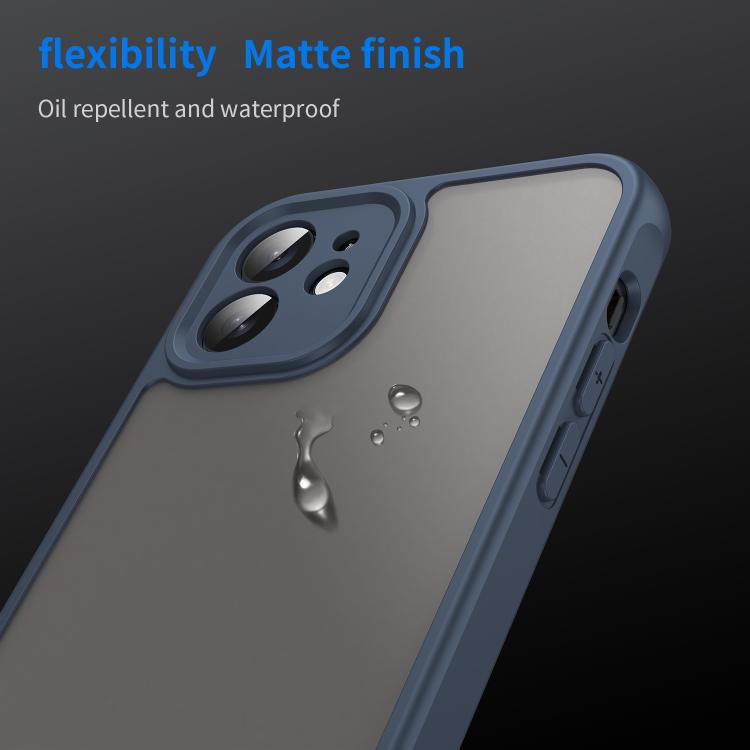 For iPhone 12 Fan Dun Series TPU Hybrid PC Frosted Phone Case(Blue)