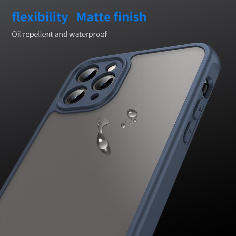 For iPhone 11 Pro Max Fan Dun Series TPU Hybrid PC Frosted Phone Case(Blue)