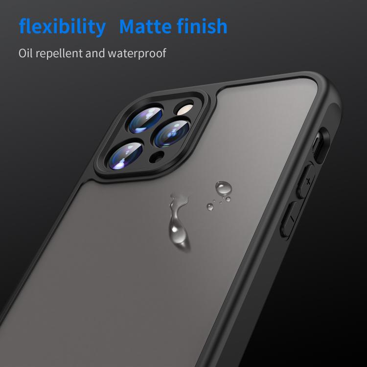 For iPhone 11 Pro Fan Dun Series TPU Hybrid PC Frosted Phone Case(Black)