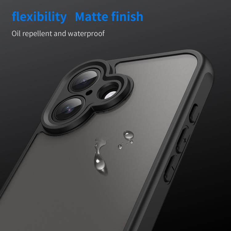 For iPhone 17 Fan Dun Series TPU Hybrid PC Frosted Phone Case(Black)