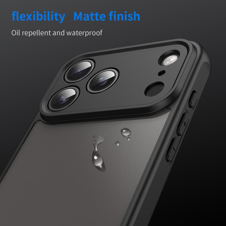 For iPhone 17 Pro Max Fan Dun Series TPU Hybrid PC Frosted Phone Case(Black)