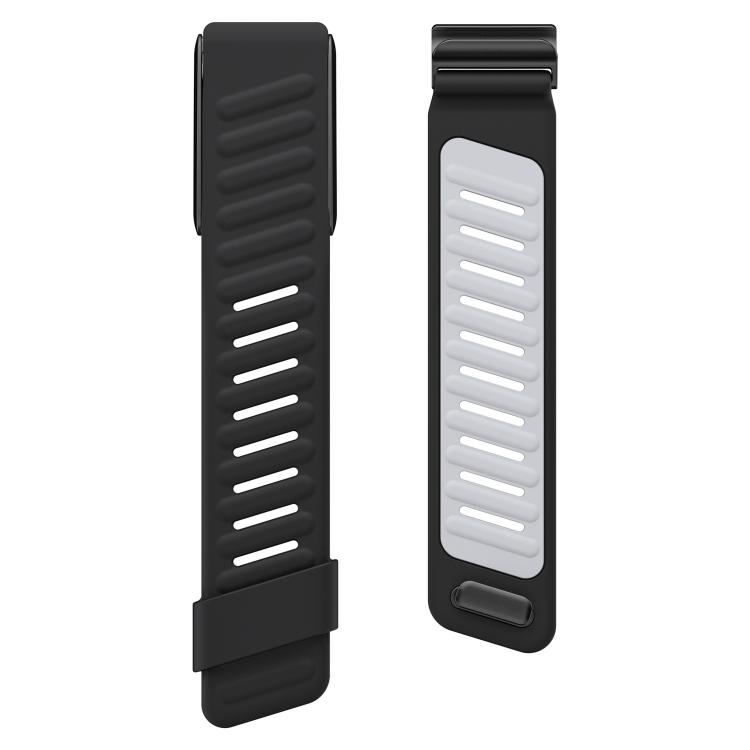 For WHOOP 4.0 Silicone Sports Watch Band(Black Light Grey)