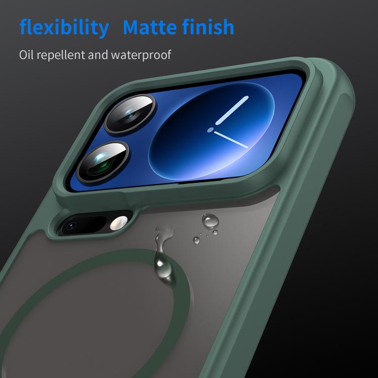 For Xiaomi 17 Pro Max Fan Dun Series TPU Hybrid PC Frosted Magsafe Phone Case(Green)