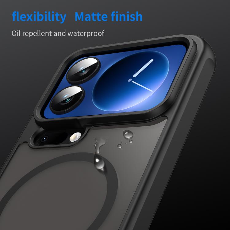 For Xiaomi 17 Pro Fan Dun Series TPU Hybrid PC Frosted Magsafe Phone Case(Black)