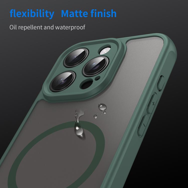 For Samsung Galaxy S25+ 5G Fan Dun Series TPU Hybrid PC Frosted Magsafe Phone Case(Green)