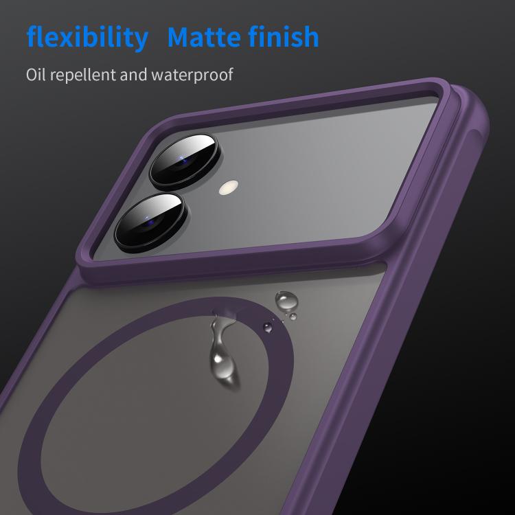 For Samsung Galaxy S26 Edge 5G Fan Dun Series TPU Hybrid PC Frosted Magsafe Phone Case(Purple)