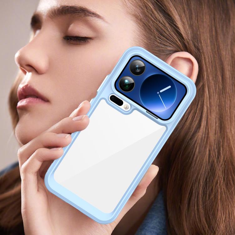 For Xiaomi 17 Pro Max Colorful Series Acrylic Hybrid TPU Phone Case(Blue)