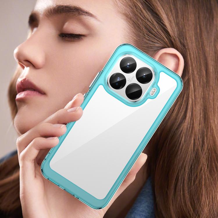 For Xiaomi 15T Pro 5G Colorful Series Acrylic Hybrid TPU Phone Case(Transparent Blue)