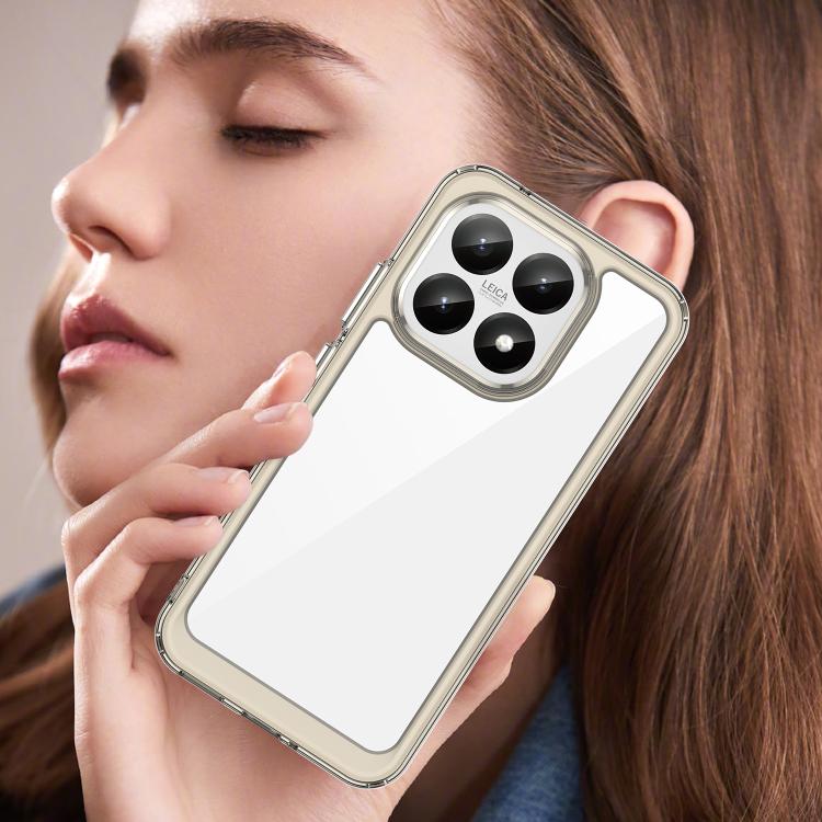 For Xiaomi 15T 5G Colorful Series Acrylic Hybrid TPU Phone Case(Transparent Grey)