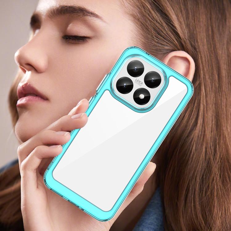 For Xiaomi 15T 5G Colorful Series Acrylic Hybrid TPU Phone Case(Transparent Blue)