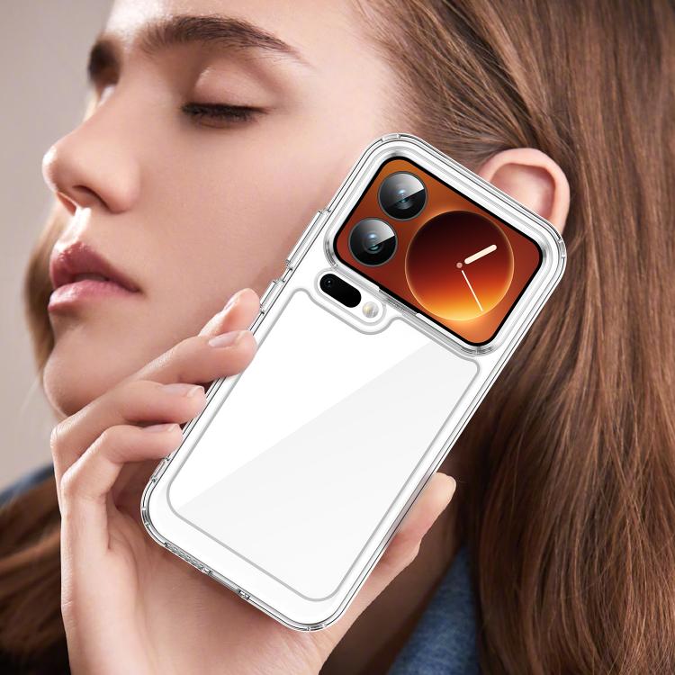 For Xiaomi 17 Pro Colorful Series Acrylic Hybrid TPU Phone Case(Transparent)