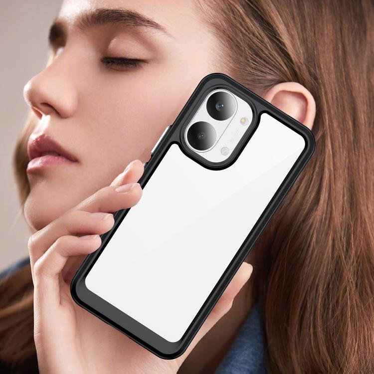 For Xiaomi Poco X8 Pro Max 5G Colorful Series Acrylic Hybrid TPU Phone Case(Black)