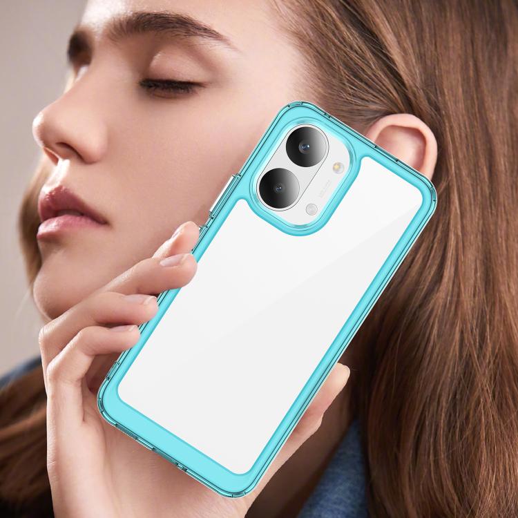 For Xiaomi Poco X8 Pro Max 5G Colorful Series Acrylic Hybrid TPU Phone Case(Transparent Blue)