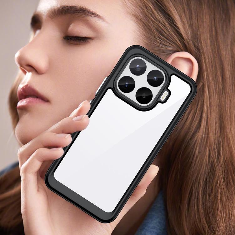 For Xiaomi 17T Pro 5G Colorful Series Acrylic Hybrid TPU Phone Case(Black)