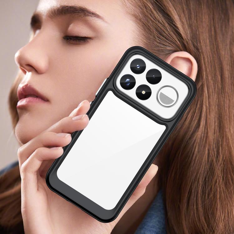 For Xiaomi Poco F9 Ultra 5G Colorful Series Acrylic Hybrid TPU Phone Case(Black)