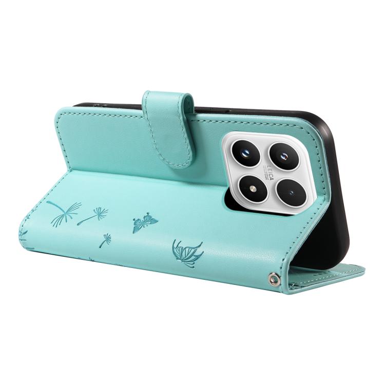 For Xiaomi 17 Dandelion Embossed Pattern Flip Leather Phone Case(Green)