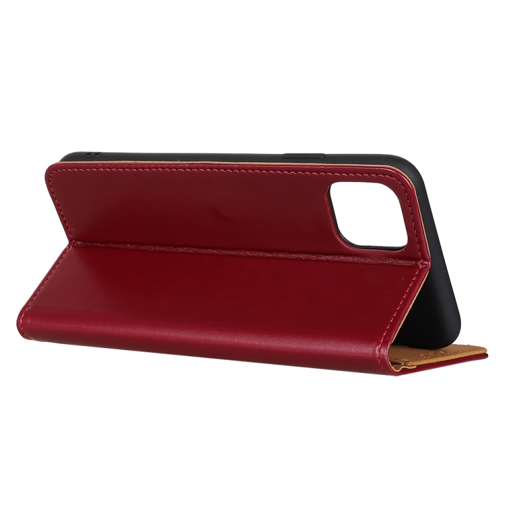 For iPhone 11 3-Color Pearl Texture Magnetic Buckle Horizontal Flip PU Leather Case with Card Slots & Wallet & Holder(Wine Red) For iPhone 11 3-Color Pearl Texture Magnetic Buckle Horizontal Flip PU Leather Case with Card Slots & Wallet & Holder(Wine Red)