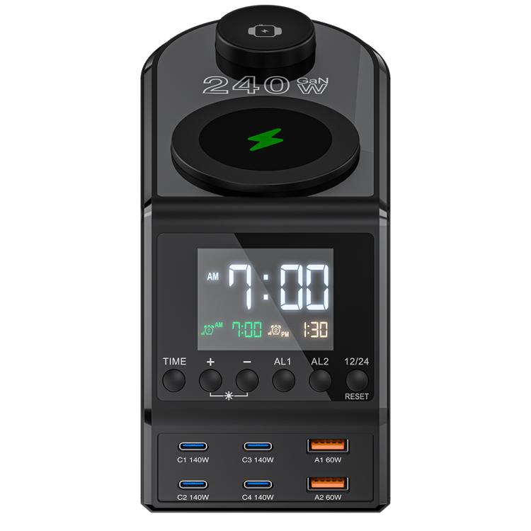 9 in 1 240W Multifunctional Multi-Port Charging Station with Alarm Function - 2