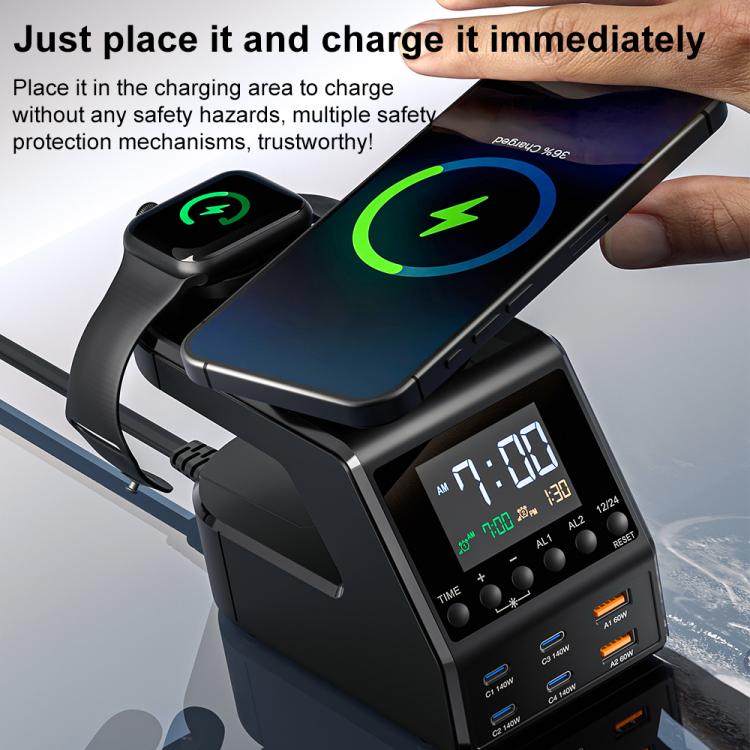 9 in 1 240W Multifunctional Multi-Port Charging Station with Alarm Function - 6