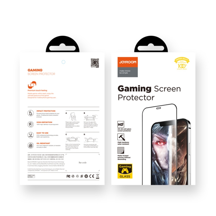 For iPhone 12 Pro Max JOYROOM Knight Series 2.5D Big Screen HD Gaming Film Tempered Glass Film For iPhone 12 Pro Max JOYROOM Knight Series 2.5D Big Screen HD Gaming Film Tempered Glass Film