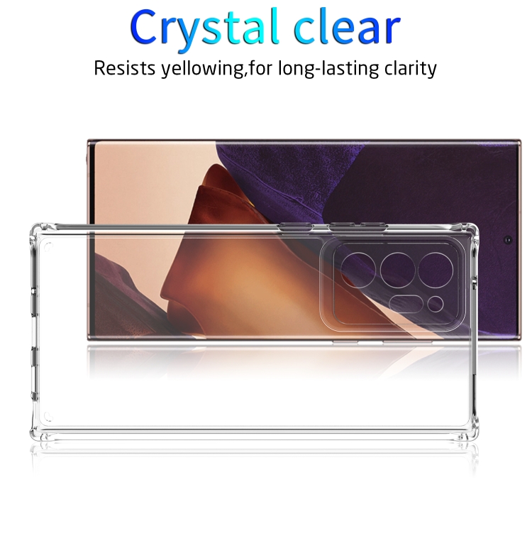For  Samsung Galaxy Note20 Four Corner Airbag Shockproof TPU + PC Acrylic Case(Transparent)