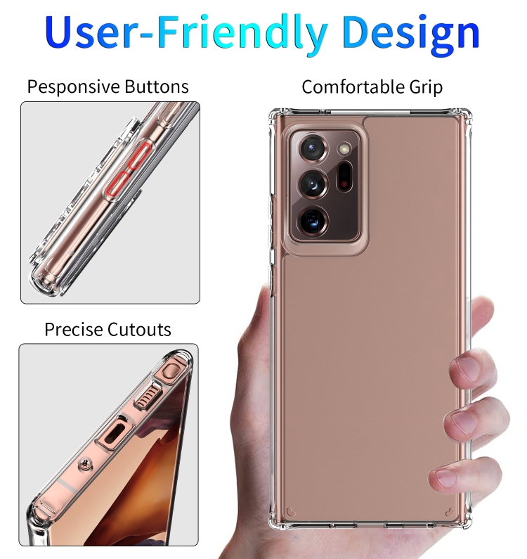 For  Samsung Galaxy Note20 Four Corner Airbag Shockproof TPU + PC Acrylic Case(Transparent)