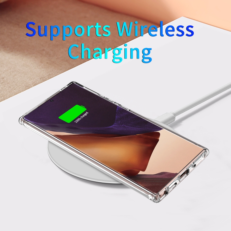 For  Samsung Galaxy Note20 Four Corner Airbag Shockproof TPU + PC Acrylic Case(Transparent)