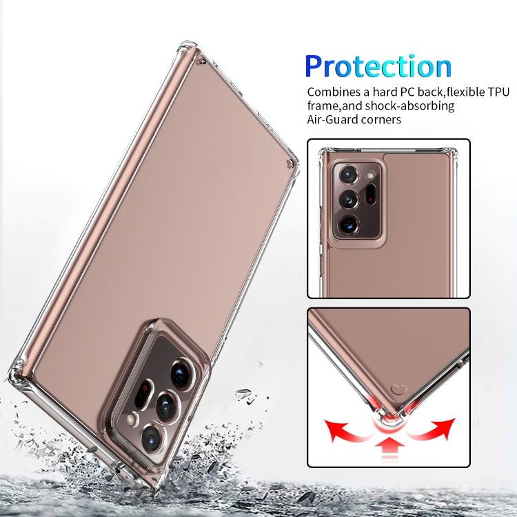 For  Samsung Galaxy Note20 Four Corner Airbag Shockproof TPU + PC Acrylic Case(Transparent)