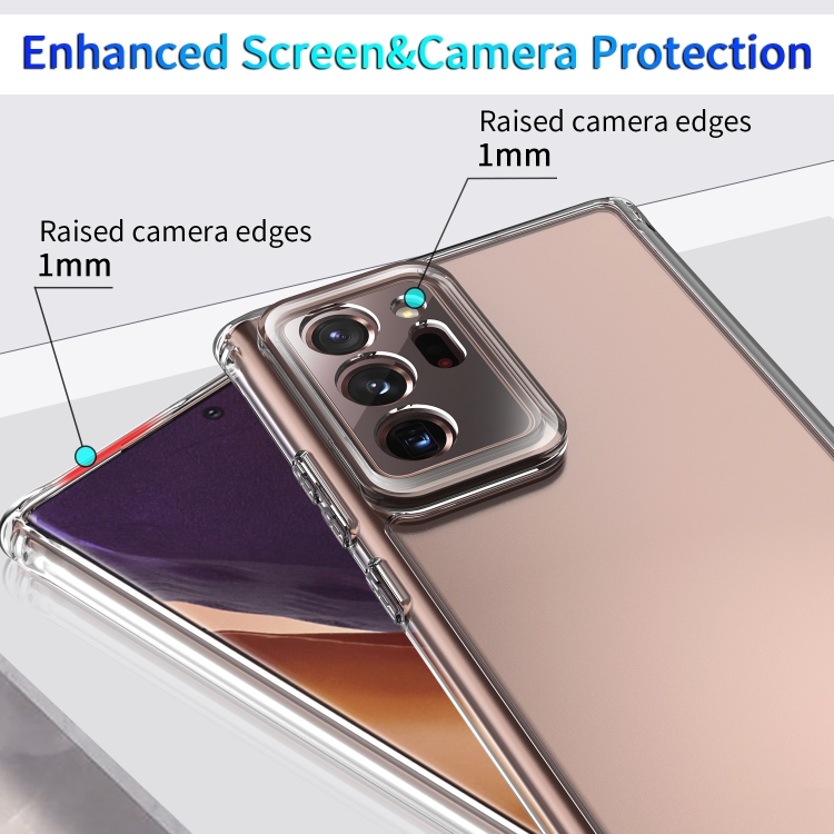 For  Samsung Galaxy Note20 Four Corner Airbag Shockproof TPU + PC Acrylic Case(Transparent)