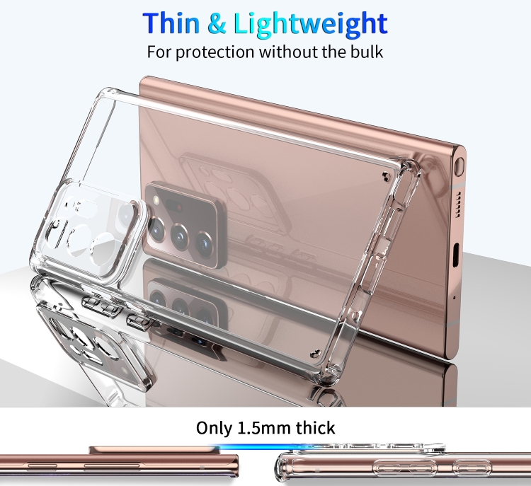 For  Samsung Galaxy Note20 Four Corner Airbag Shockproof TPU + PC Acrylic Case(Transparent)