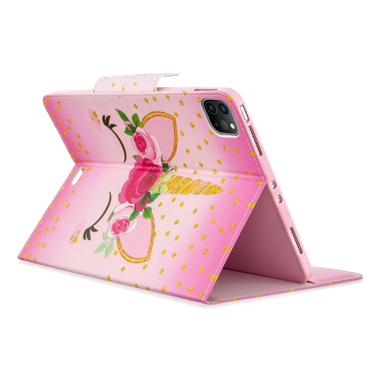 For iPad Pro 11 (2020) Painted Pattern Horizontal Flip Leather Tablet Case with Holder & Card Slots & Wallet(Unicorn with flowers) For iPad Pro 11 (2020) Painted Pattern Horizontal Flip Leather Tablet Case with Holder & Card Slots & Wallet(Unicorn with flowers)