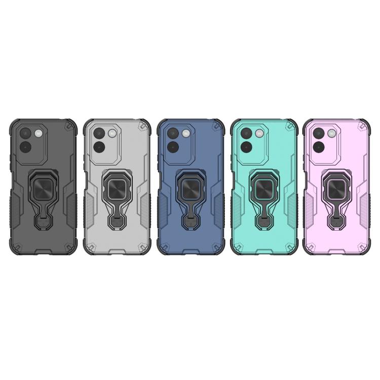For OnePlus N6x 5G Global Metal Kickstand TPU Hybrid PC Phone Case(Black)