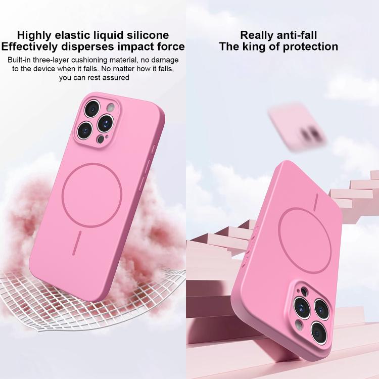 iPhone 14 Pro用 薄型円形MagSafe対応 細穴リキッドシリコン iPhone 14 Pro用 薄型円形MagSafe対応 細穴リキッドシリコン