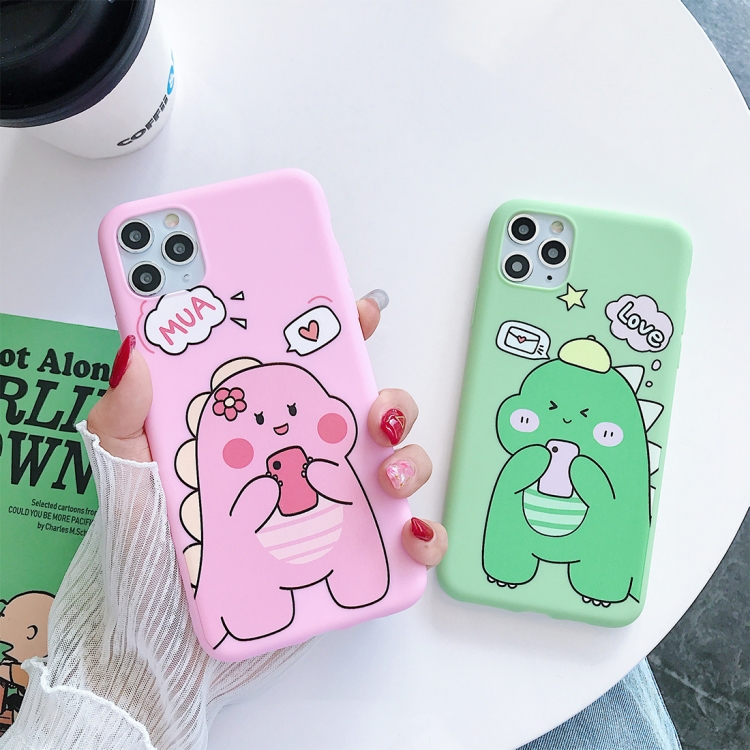 For iPhone 11 Pro Max Cartoon Dinosaur Pattern Protective Case(Green) For iPhone 11 Pro Max Cartoon Dinosaur Pattern Protective Case(Green)
