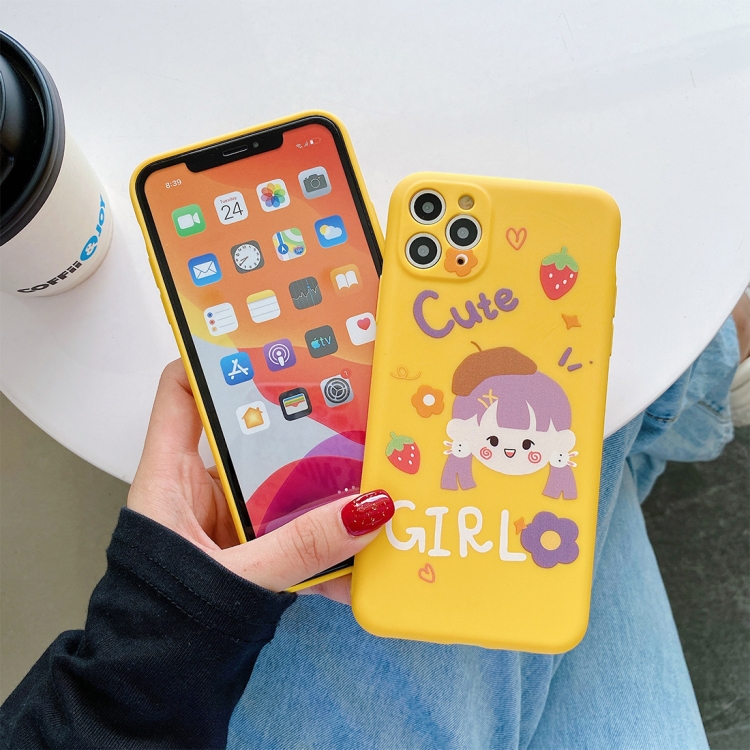For iPhone 11 Cartoon Pattern Protective Case(Girl) For iPhone 11 Cartoon Pattern Protective Case(Girl)