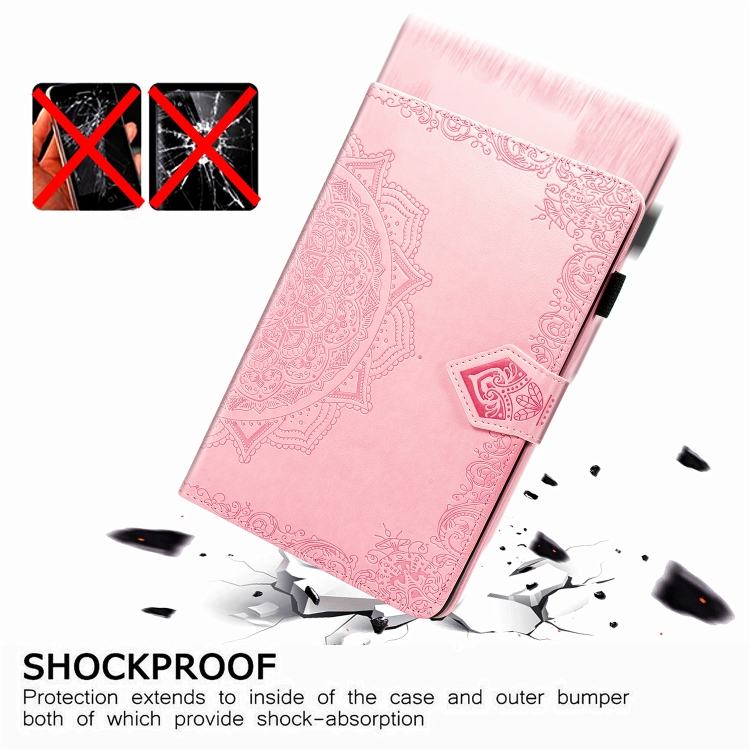 For iPad 5 / 6 Embossed Mandala Pattern TPU + PU Horizontal Flip Leather Case with Holder & Card Slots & Wallet(Pink) For iPad 5 / 6 Embossed Mandala Pattern TPU + PU Horizontal Flip Leather Case with Holder & Card Slots & Wallet(Pink)