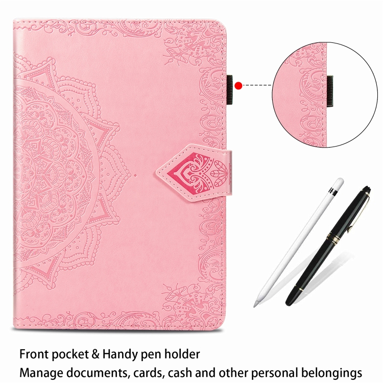 For iPad 5 / 6 Embossed Mandala Pattern TPU + PU Horizontal Flip Leather Case with Holder & Card Slots & Wallet(Pink) For iPad 5 / 6 Embossed Mandala Pattern TPU + PU Horizontal Flip Leather Case with Holder & Card Slots & Wallet(Pink)