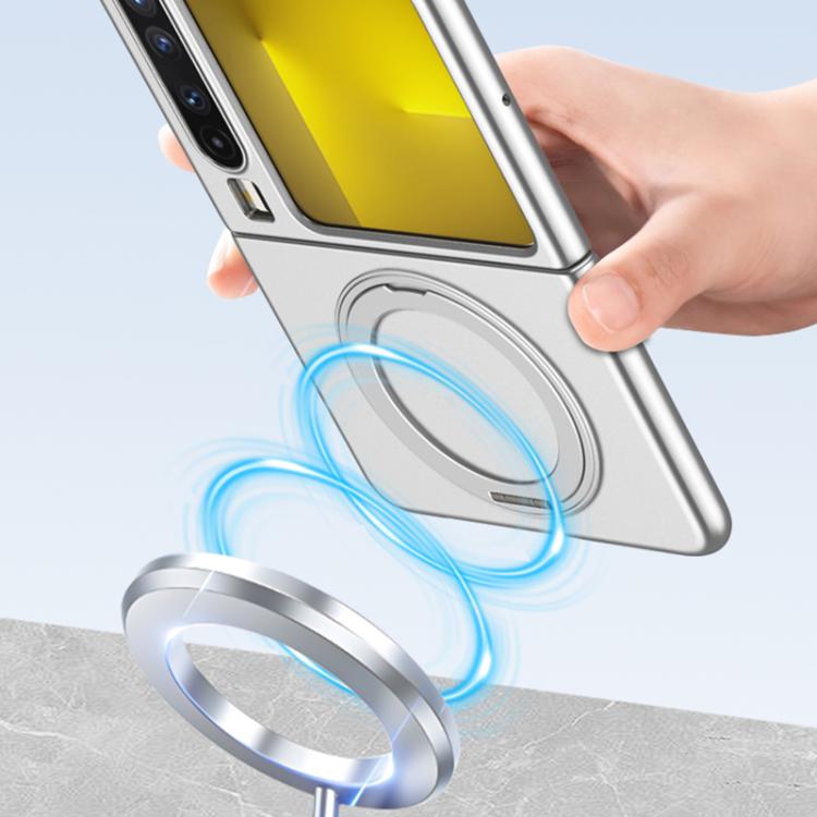 For Huawei Pura X GKK Ultra-thin Full Cover Magnetic Phone Case with Rotating Bracket(Black) - 2