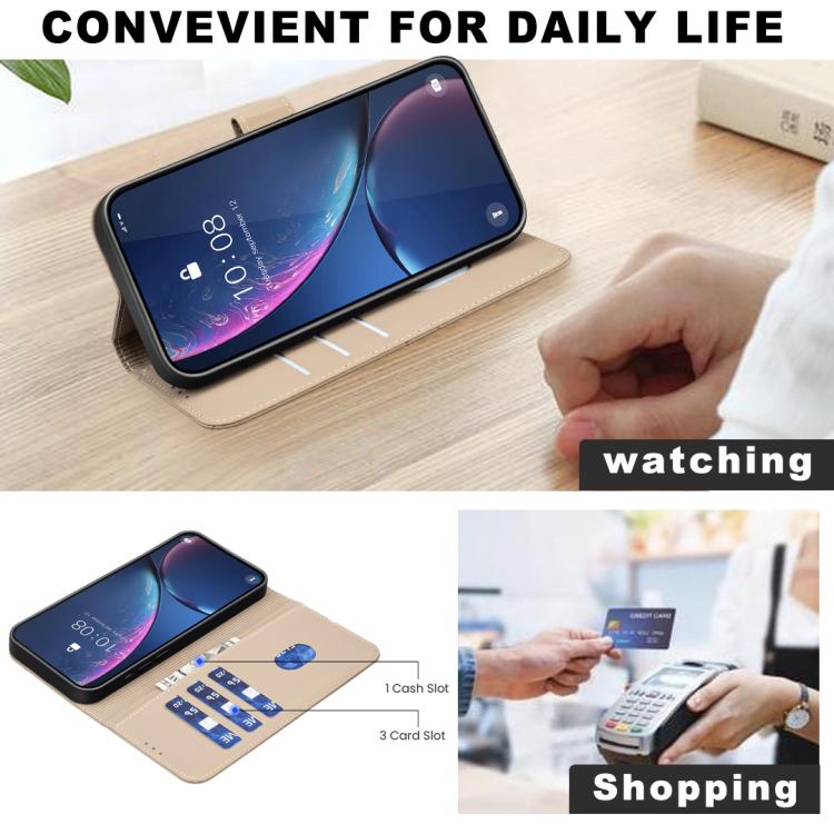 For Samsung Galaxy S23 Ultra 5G Geometric Pattern RFID Leather Phone Case(Beige) 5