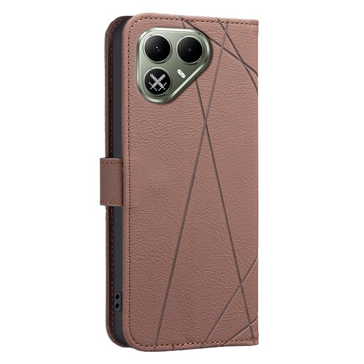 For Tecno Pova 8 5G Geometric Pattern RFID Leather Phone Case(Brown) 3