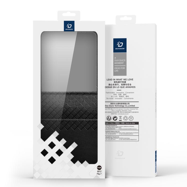 For Samsung Galaxy Z Flip7 5G DUX DUCIS Bril Series PU + TPU Phone Case(Black)