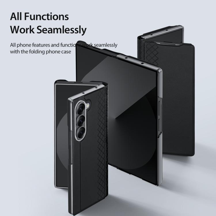 For Samsung Galaxy Z Fold7 5G DUX DUCIS Bril Series PU + TPU Phone Case(Black) - 2