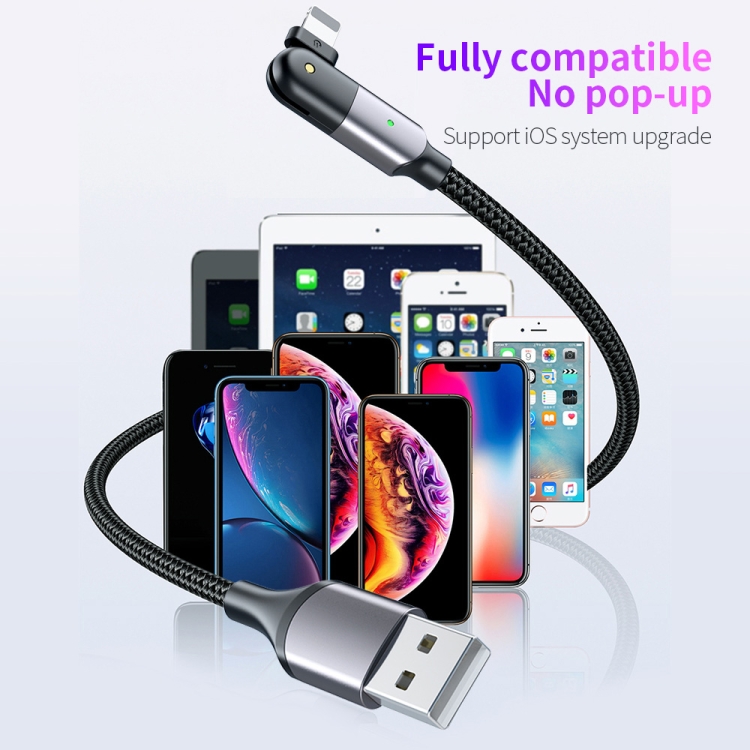 FXCL-WY09 2.4A USB to 8 Pin 180 Degree Rotating Elbow Charging Cable, Length:1.2m(Red) FXCL-WY09 2.4A USB to 8 Pin 180 Degree Rotating Elbow Charging Cable, Length:1.2m(Red)