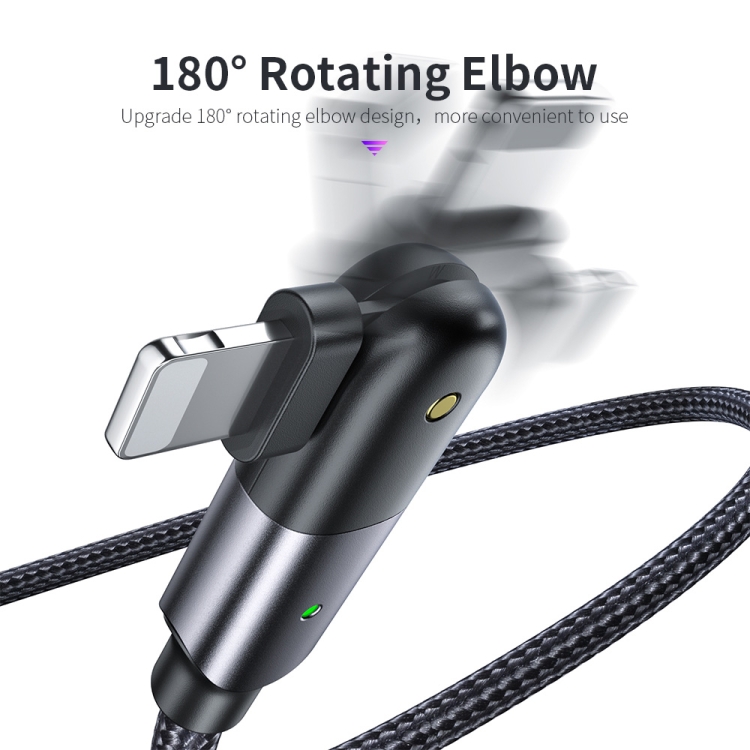 FXCL-WY09 2.4A USB to 8 Pin 180 Degree Rotating Elbow Charging Cable, Length:1.2m(Red) FXCL-WY09 2.4A USB to 8 Pin 180 Degree Rotating Elbow Charging Cable, Length:1.2m(Red)