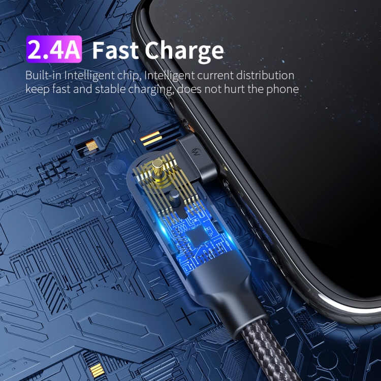 FXCL-WY09 2.4A USB to 8 Pin 180 Degree Rotating Elbow Charging Cable, Length:1.2m(Red) FXCL-WY09 2.4A USB to 8 Pin 180 Degree Rotating Elbow Charging Cable, Length:1.2m(Red)
