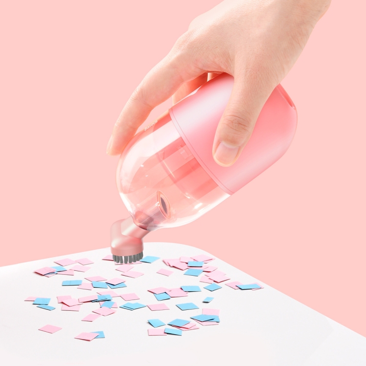 Baseus C2 Aspirapolvere a capsule da tavolo Aspirapolvere portatile Mini  portatile senza fili per uso domestico Potente aspirapolvere (rosa)